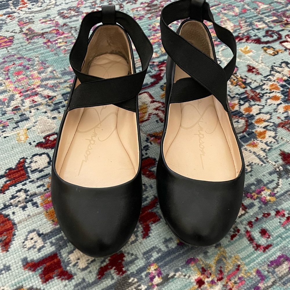 Jessica Simpson Black Ballet Flats